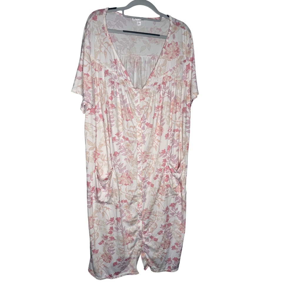 Catherine MaLandrino floral print‎ super soft pink floral nightgown sleepwear
